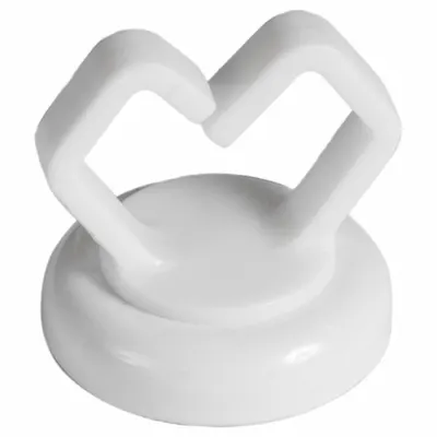 MAG DADDY Snap-In Cable Holder: 0.5 in Max. Bundle Dia., Polymer, White - Magnetic Cable Clips