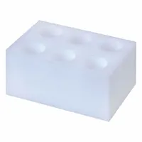 Tube Rack: Foam, White, (6) Tubes, 6 Compartments (MPN 1686)