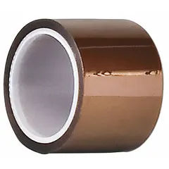 Polyimide film tape with silicone adhesive, gold in color. Provides electrical insulation and masking in high-temperature environments. Used in coil winding, capacitor wrapping, and PCB solder masking.