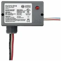 General purpose lighting control relay with 10 A rating and SPST-NO contact configuration. Enclosed pre-wired design with 0.50 in NPT nipple for conduit mounting. Used for switching lighting loads via low-voltage control signals in commercial and industrial systems