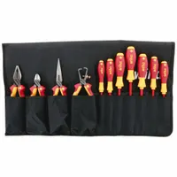 WIHA Insulated Tool Kit: Insulated, 11 Total Pcs, Tool Roll (MPN 32986)