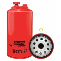 BALDWIN FILTERS Fuel Filter: Spin-On, 4 1/4 in Outside Dia, 1"-14 Thread Size, Cellulose, BF1374-SP