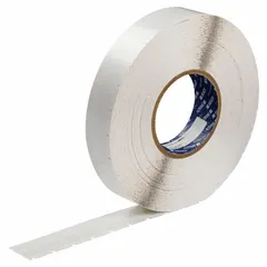 Vinyl, white matte precut label cartridge for wire marking. Designed for 22 AWG to 12 AWG wire gauge. Compatible with Wraptor A6200 printer series; requires A62-R4300 ribbon. Used for industrial cable identification and labeling.