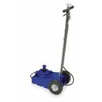 This pneumatic truck axle jack is designed for lifting heavy truck axles during maintenance and repair. It features a steel body, 35-ton load capacity, and 8 1/8-inch minimum lift. Meets ASME PASE standards