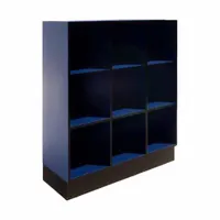 Lunchbox Cubicle: Lunchbox Cubicle, Leveling Glides, Atlantis, 45 in Overall Wd, 0 Doors, 3 Shelves (MPN 82008-005-001)
