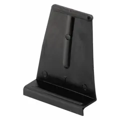 This black painted screen pull tab is used for pulling or releasing window and door screens. It has a 15/16 in overall length and is installed on screen frames for convenient operation.