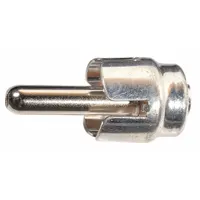 This warning whip hot plug is a gray accessory for fleet and vehicle maintenance. It measures 1/2 inch in height and 1/2 inch in width. Used to mark hot plugs or electrical connections, it helps prevent accidental contact during maintenance