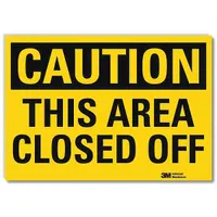 Adhesive-mount caution sign with Engineer Grade retroreflective sheeting for visibility in low-light conditions. Nominal size 10 x 14 inches. Suitable for marking closed-off areas in construction zones, restricted access points, or other locations requiring a durable, reflective warning sign