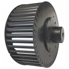 OEM replacement blower wheel for Tjernlund equipment, compatible with model HS5. Includes UC1 control. Used in ventilation and combustion air systems to move air.