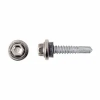 This self-drilling sealing screw is designed for metal-to-metal joining applications such as HVAC ductwork, steel framing, and equipment assembly. It features a 1/4 in screw size, 1 1/4 in length, and a 5/16 in drive size. The steel screw includes a Climaseal™ sealing washer for weathertight fastening. Supplied in a 2,000-piece pack