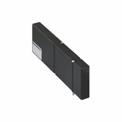 Blanking plate for the AVENTICS XV03 valve system. Seals unused ports or positions to prevent air leakage and contamination in pneumatic control circuits. Suitable for industrial automation, packaging, and material handling applications.