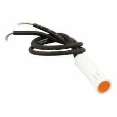 Replacement indicator light for Grindmaster-Cecilware commercial beverage and foodservice equipment. Signals machine status such as power-on or heating cycle. Manufacturer part number GMA515016.
