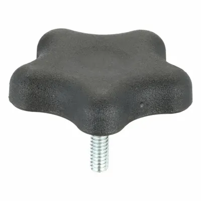 INNOVATIVE COMPONENTS 5-Arm Knob with Threaded Stud - 5-Arm Knobs with Threaded Stud