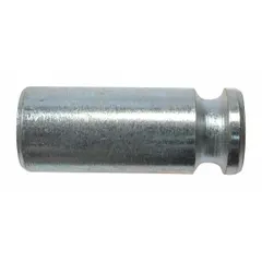 This pin is a replacement component for Dayton brand material handling equipment, specifically designed to fit model 2ZE60. It is used in industrial applications to secure and align moving assemblies during maintenance and repair.