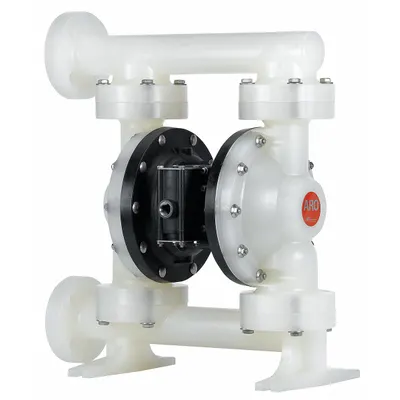 ARO Double Diaphragm Pump: Polypropylene Body, 1 1/2 in, Flange Connection - Polypropylene Housing AODD Pumps