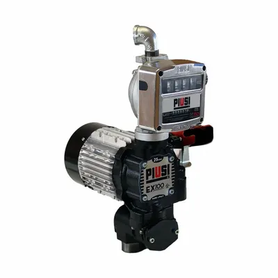 PIUSI Electric Drum Pump: 25 gpm Max. Flow Rate, 120 V AC, 3/4 hp HP, Pump with Meter - Metered Bung-Mount AC-Powered Fuel Transfer Pumps