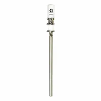 GRACO Air Drum Pump: Pump Only, 2.5 gpm Max. Flow Rate, 220°F Max. Fluid Temp., Piston (MPN 24R047)