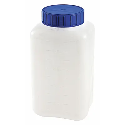 DYNALON Reagent Bottle: 1 L, 32 fl oz, HDPE, Colorless, 63-415 mm Screw Closure Size - HDPE Rectangular Lab Bottles