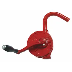 This rotary-crank drum pump is a pump-only unit with a cast iron housing and Buna-N seal material. It delivers a maximum flow rate of 10.67 oz per stroke. Suitable for transferring oils, coolants, and other non-corrosive industrial liquids from drums or barrels in maintenance and fluid-handling operations.