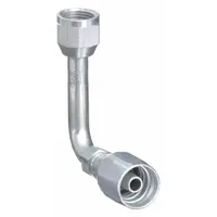 Hydraulic Hose Fitting: -6 For Hose Dash Size, 5/8 in x 3/8 in Fitting Size, Inverted Flare x Hose (MPN 190302-6S)