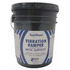 Water-based elastic vibration compound for reducing structure-borne noise and vibration on metal panels, machinery enclosures, and ductwork. Non-toxic formulation. Measures 12 inches wide by 1 1/8 feet long.