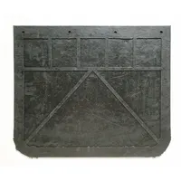 Rubber mud flaps for rear vehicle location. Sold as a pair. Each flap measures 20 in height, 24 in width, and 1/4 in thickness. Used on heavy-duty trucks and trailers to reduce road spray and debris from tires