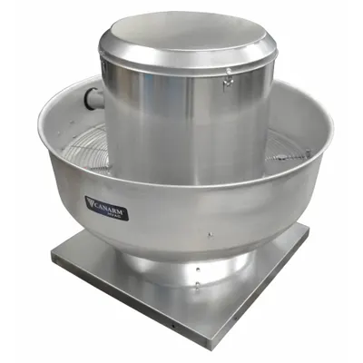 CANARM Upblast Exhauster: Belt Drive, Includes Drive Pack, 15 in Wheel, 2,443 cfm - Kitchen Air Belt-Drive Fans with Drive