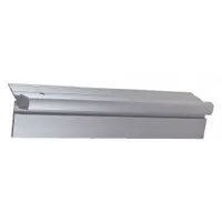 This half surface-mount piano hinge is made of bronze and features a 95-inch leaf height and 2-inch leaf width. It is designed for screw-on installation and provides continuous support for doors, panels, and enclosures in industrial settings