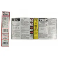 Replacement label kit for Louisville Ladder models AP8004 and AP8005. Used to maintain legible safety and compliance labeling on compatible ladders