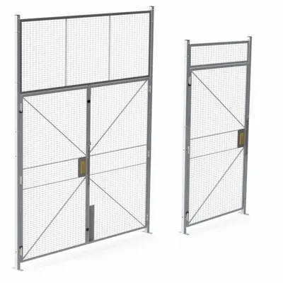 WIRECRAFTERS Hinged Double Door - WireCrafters Woven-Wire Partition Components