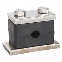 BEHRINGER PIPE SYSTEMS Vibration-Dampening Beta Clamp: Ribbed Bore, 304 Stainless Steel Clamp (MPN SHT3050-PP)