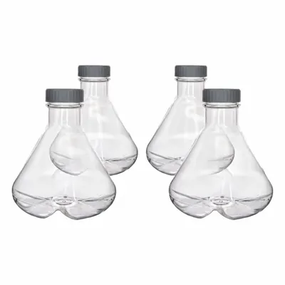 OEM Erlenmeyer Flask, PETG, 3 L, 101.44 fl oz, Sterile - Plastic Erlenmeyer Flasks