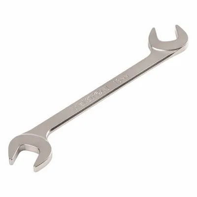 TEKTON Open End Wrench: Chromium Molybdenum Steel, Satin, 13 mm Head Size, 6 in Overall Lg - Metric, Double End, Open End Wrenches