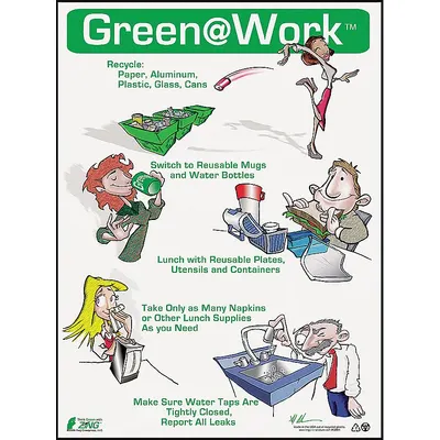ZING Green @ Work Poster, 22 in x 16 in, No Protective Coating, English - Green @ Work Posters