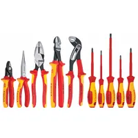 KNIPEX Insulated Tool Kit: Insulated, 10 Total Pcs, Drivers and Bits/Pliers, Tool Case (MPN 9K 98 98 31 US)