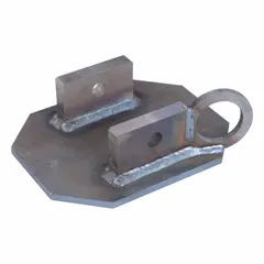 Anchor plate designed for use with telescoping post anchors. Includes a D-Ring Tie-Off (Mfr. No. 8516691) to provide a secure attachment point for fall protection systems. Suitable for construction, maintenance, and industrial applications requiring anchorage at height.