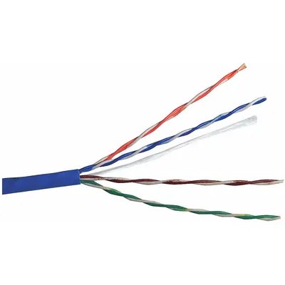 CAROL Category Cable: 14 pF/ft Max Capacitance, 1,000 ft Cable Lg, 24 AWG, Plenum - Category 5e Cable