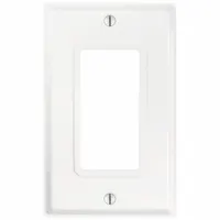 This LEVITON wall plate is a cleanroom-rated gasketed cover for electrical outlets. It is constructed from stainless steel and features a decorator-rocker style for a single gang. The gasketed design provides a sealed enclosure suitable for controlled environments requiring particle ingress prevention