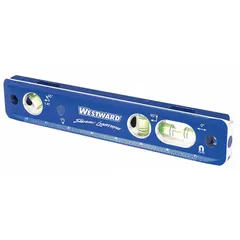 This 9-inch magnetic torpedo level features side-read vials for level, plumb, and 45° angle measurement. The acrylic body with aluminum frame houses four rare earth magnets for hands-free attachment to ferrous surfaces. Suitable for layout and alignment tasks in confined spaces.