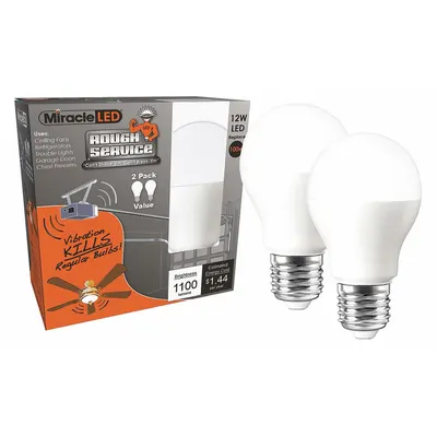 MIRACLE LED Compact LED Bulb: Medium Screw (E26), LED, (A) Classic, A19, 12 W Watt - Medium Screw Base (E26) Lamps