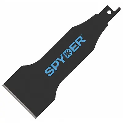 SPYDER Scraper Blade: Reciprocating Saw Compatible, Steel, 6 in Lg - Reciprocating Saw Scraper Blades