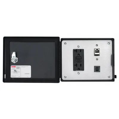 NVENT HOFFMAN Data Interface Port: Steel, 120V Duplex Receptacle/RJ45 - ControlNet Panel Interface