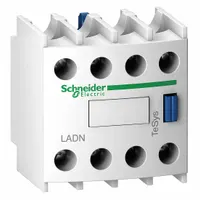 SCHNEIDER Auxiliary Contact Block: 4NC, 10 A Max Current (AC), Front Mount, Front-Mounted (MPN LADN04)