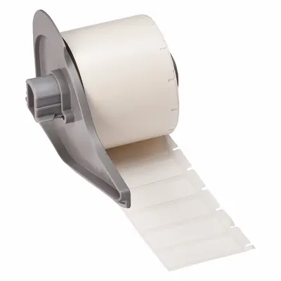 BRADY Pre-Cut Label Stock Roll: 1/2 in x 1 1/2 in, 1 1/2 in x 1/2 in, Autoclavable Polyester - Brady Precut Label Rolls