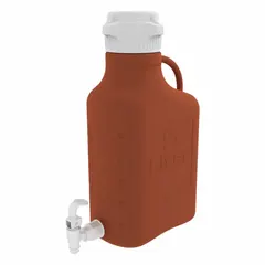 APPROVED VENDOR Rectangular Carboy with Spigot, 6.9 L, Amber, Autoclavable