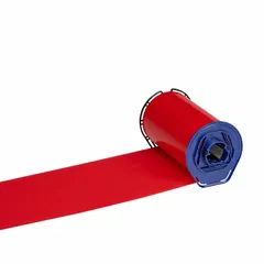 Red wax/resin ribbon for industrial labeling applications. Chemical-resistant and RoHS compliant. Compatible with Brady i7500 printer series. Provides durable identification in harsh environments.