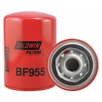 BALDWIN FILTERS Fuel Filter: Spin-On, 3 11/16 in Outside Dia, 1-12 Thread Size, Cellulose, Purolator (MPN BF955)