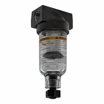 Parker Filter: Particulate, 1/4 in NPT, 5 micron, 24 scfm, 150 psig Max Op Pressure - Parker FRL Air Filters