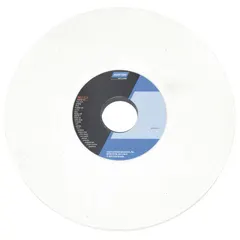 Type 1 straight grinding wheel, 6" diameter, 1/2" thickness, 1 1/4" arbor hole. Specification 38A120-KVBE with K hardness. Sold in a 5-pack. Suitable for light-to-moderate grinding of tool steels, including deburring, sharpening, and surface blending in metalworking and maintenance tasks.