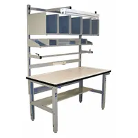 Packing Table: 750 lb Wt Capacity, 30 in Min Tabletop Ht, 36 in Max Tabletop Ht, Laminate, Gray (MPN IWBPB7230PL)